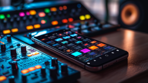 DJ set realistic with Smartphone Midi-Controller app